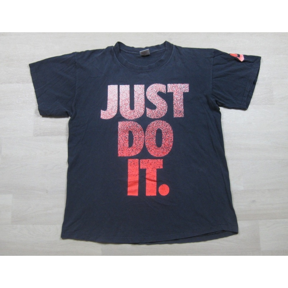 Vintage 90s Nike T Shirt Men's‎ (L) Just Do It Single Stitch Athletic USA